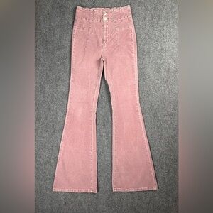 Free People We The Free Rose Corduroy High Rise Flare Pants Size 27